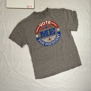 Fifth Sun Mens gray tshirt Vote Me For President‎ size Large